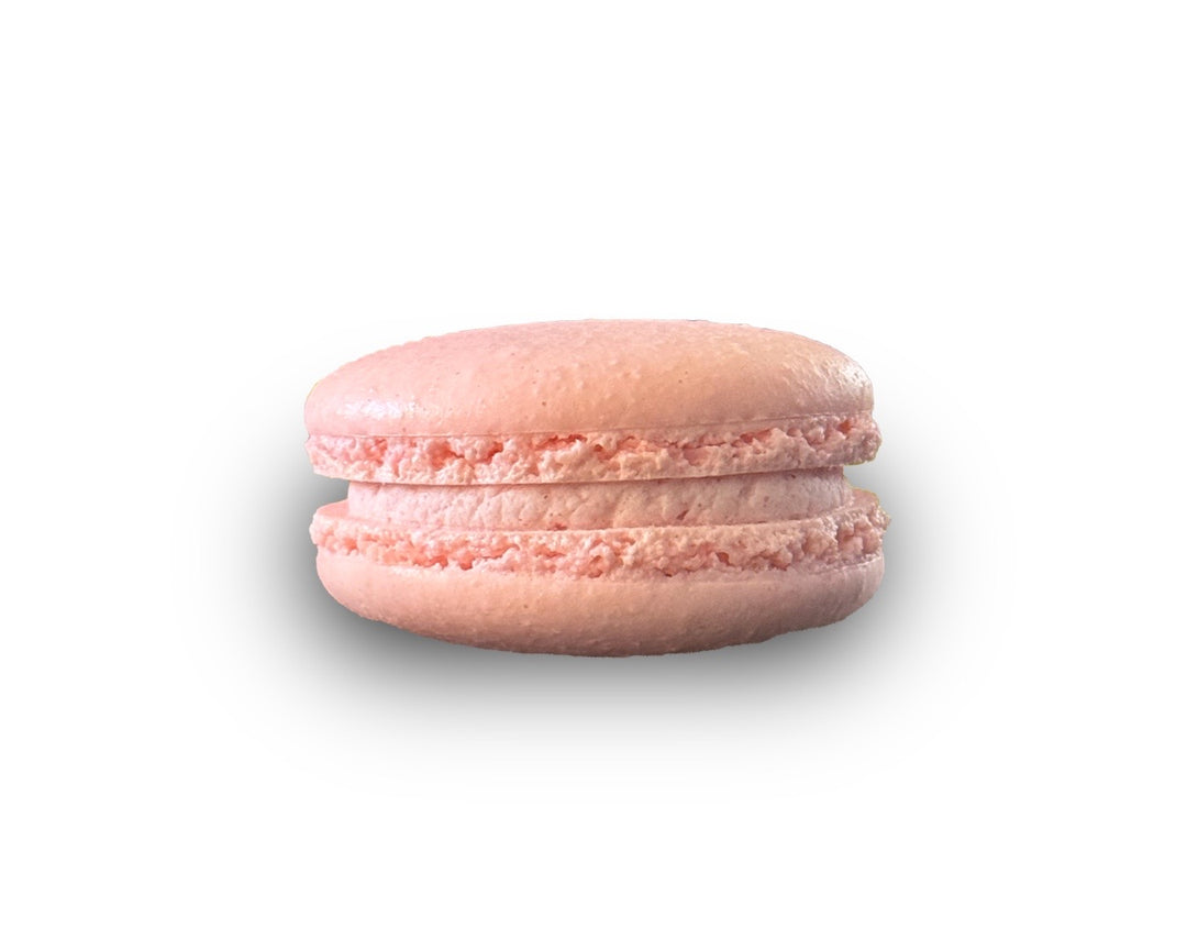 pink macaron with a pink filling